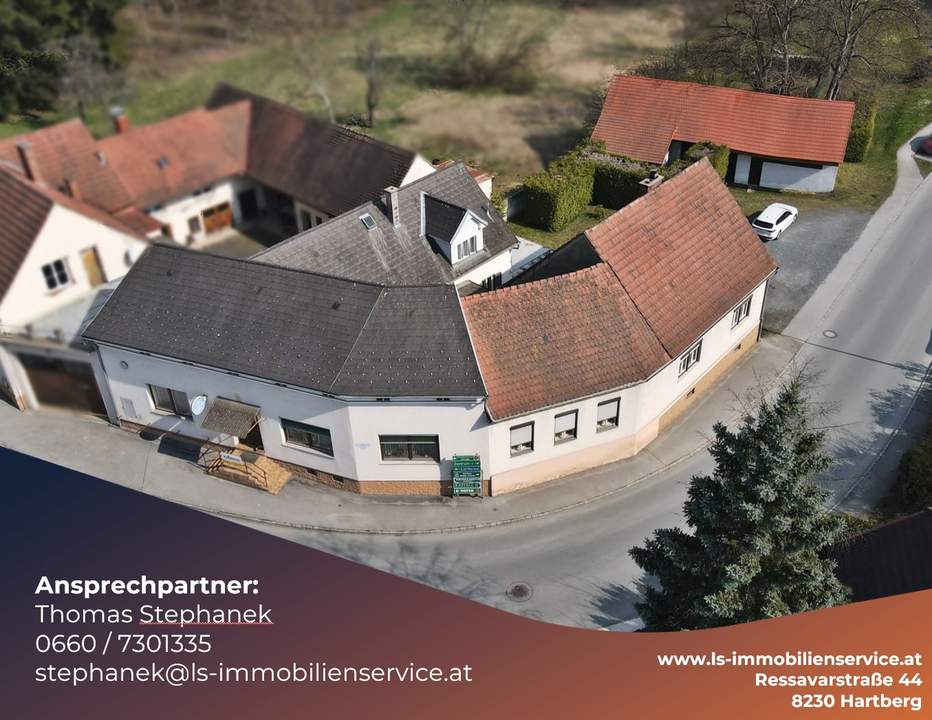Ehemaliges Wirtshaus mit Wohnhaus, Nebengebäude und großem Grundstück in Stegersbach
