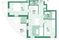 Sonnige 3-Zimmer-Dachgeschosswohnung mit großzügigem Balkon - Erstbezug im Rondelle XIV - Top 13