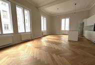 MÖLLWALDPLATZ, U1-NÄHE, 124 m2 ALTBAU, Wohnküche, 2 Zimmer, klimatisiert, 2 Bäder, Parketten, Loggia, 1. Liftstock, provisionsfrei