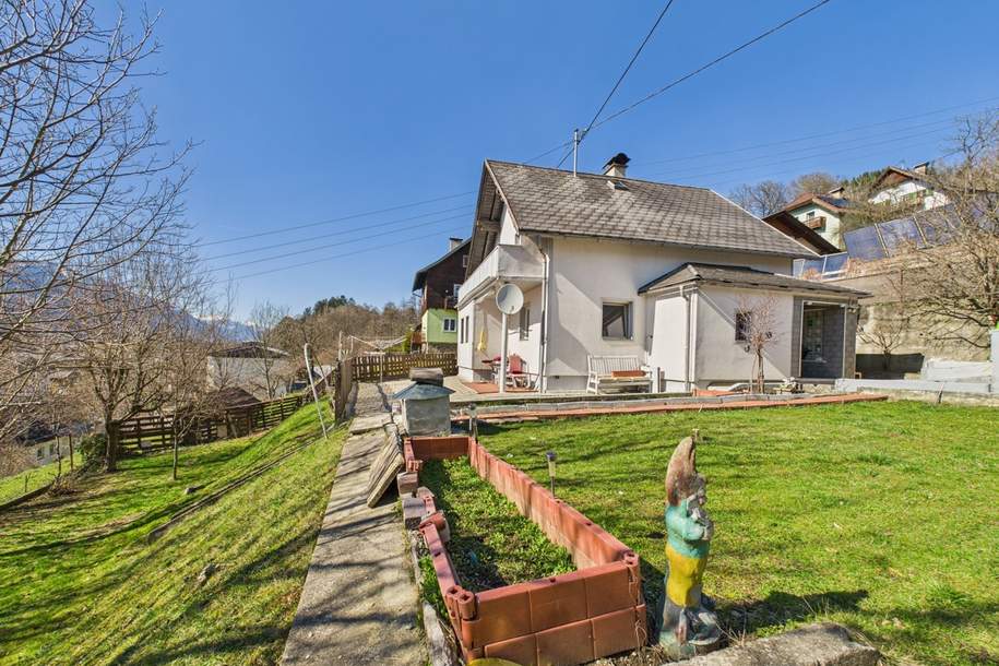 Leistbares Wohnen in Sonnenlage mit 3 Schlafzimmern und großem Garten, Haus-kauf, 159.000,€, 9702 Villach Land