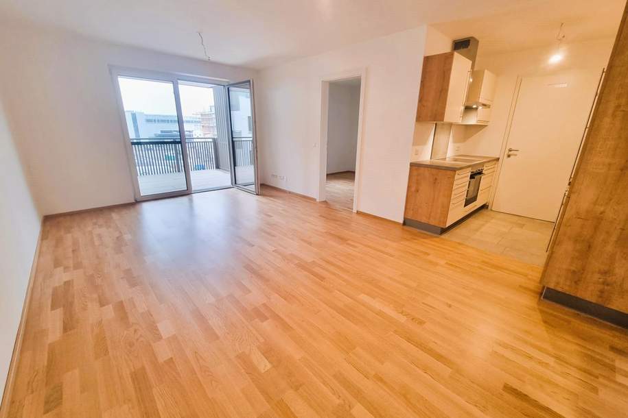Neuwertige, moderne 2-Zimmer-Wohnung mit großem Balkon, Lift und TG-Stellplatz, Wohnung-miete, 938,00,€, 5230 Braunau am Inn