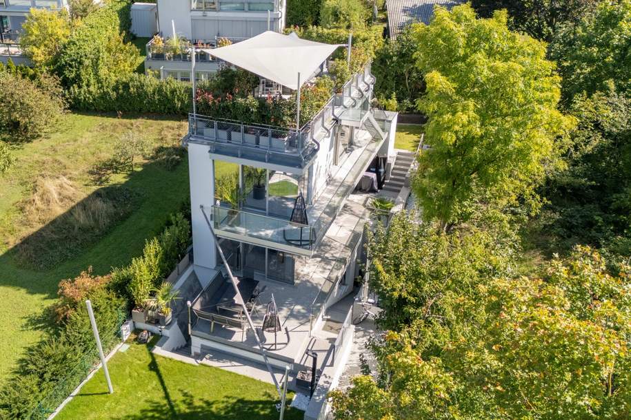 Exklusives Weinberg-Refugium: unverbaubarer Panoramablick in absoluter Ruhelage I hightech Pool I Dachterrasse mit Whirlpool I Erdwärme, Solarpaneele, Fußbodenheizung, Kühldecke, Haus-kauf, 1.890.000,€, 1190 Wien 19., Döbling