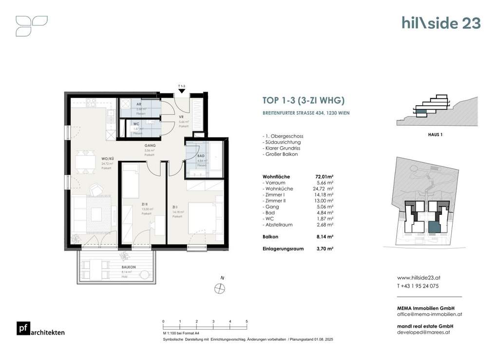Hochwertige 3-Zimmer-Wohnung mit Balkon zu verkaufen!
