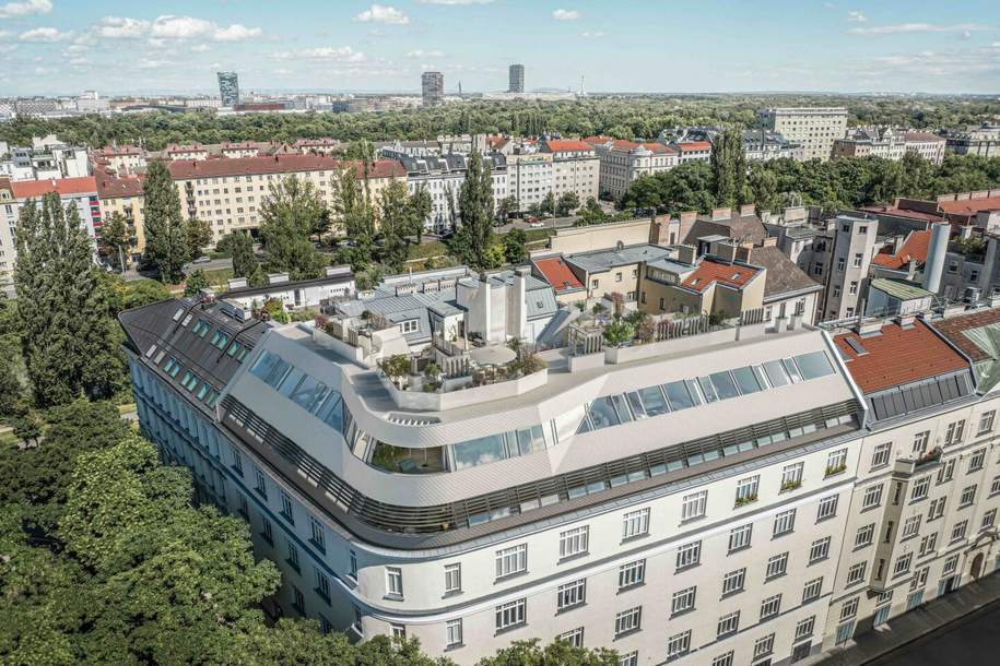 Dachgeschoss-Maisonette mit Terrasse und Dachterrasse | 31 m² Freifläche, 4 Zimmer, Wohnung-kauf, 1.795.000,€, 1030 Wien 3., Landstraße