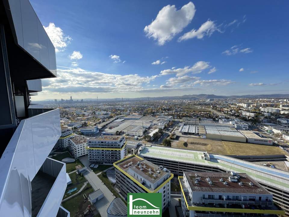 SKYVIEW - Einzigartige Penthouse Wohnung mit atemberaubendem Fernblick - 4 Zimmer mit großzügiger Außenfläche - City Gate - U1 Leopoldau