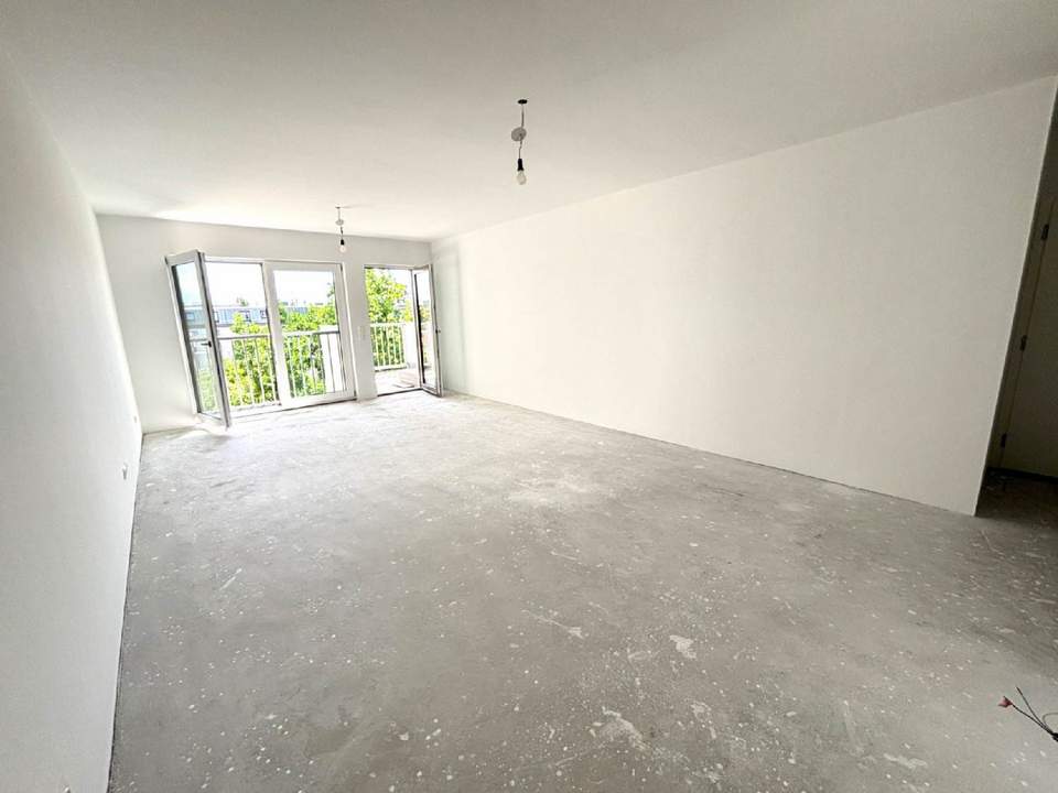 Erstbezug: 55m² Neubau mit Balkon &amp; Grünblick - Sauna im Haus - Nähe Meiselmarkt