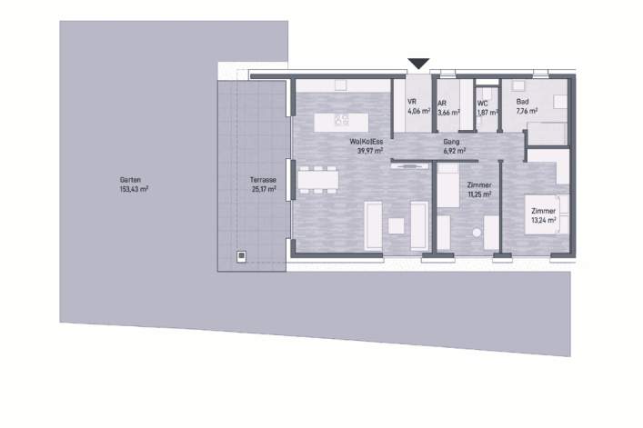 Graz, Jakomini! Neubauprojekt: Exklusive Eigentumswohnung (88m²) mit Terrasse und Eigengarten! Provisionsfrei, Wohnung-kauf, 539.111,€, 8010 Graz(Stadt)