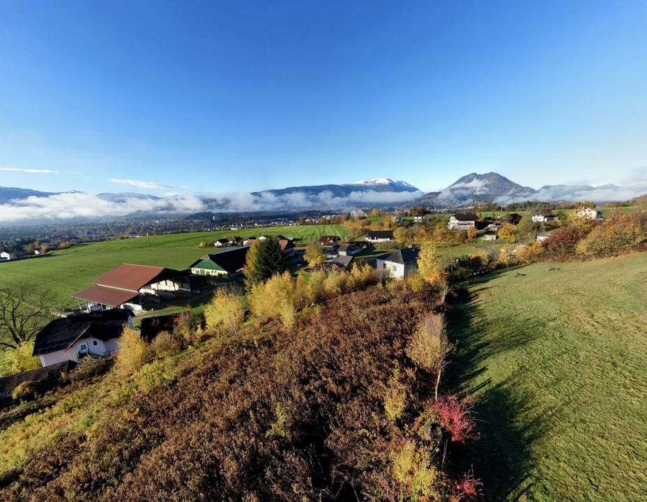 Sonniges Grundstück mit Berg- und Weitblick in Villach / Vassach (Gstk. 1)
