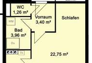 Erstbezug nach Renovierung - Garconniere mit Loggia innerhalb VOR Kernzone