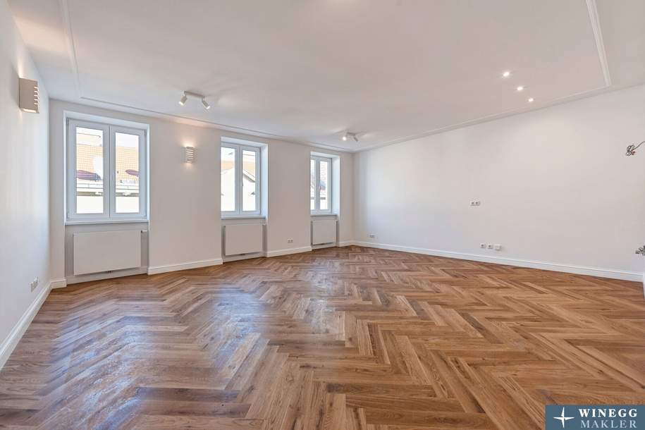 BALKONWOHNUNG im 4. Obergeschoß! Hochwertig sanierter 3-Zimmer-Stilaltbau, Wohnung-kauf, 625.000,€, 1040 Wien 4., Wieden