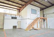 ca. 1.800m² Halle mit Rampen und ebenerdiger Einfahrt | beheizt | 250m² Büro &amp; optionale Freiflächen