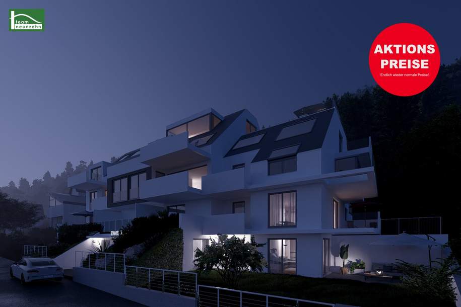 Gartenwohnung auf 2 Etagen Richtung Wien im 19. Bezirk, sehr privat &amp; ruhig gelegen | amBergblick19 , Top 1-2 - JETZT ANFRAGEN, Wohnung-kauf, 1.262.051,€, 1190 Wien 19., Döbling