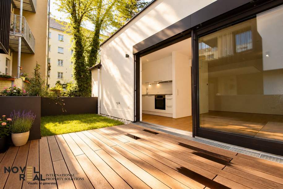 Einzigartiges Townhouse mit Garten und großer Dachterrasse in Top Lage des 6. Bezirks, Wohnung-miete, 2.750,00,€, 1060 Wien 6., Mariahilf