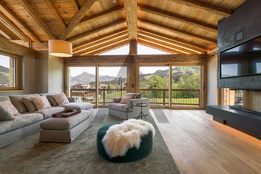 Neubau: Chalet "Fleck" an der Skiwiese in bester Panoramalage - Kirchberg in Tirol, Wohnung-kauf, 3.850.000,€, 6365 Kitzbühel