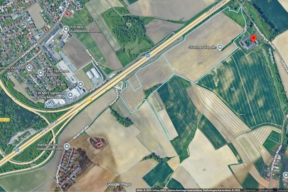 Grünland FÜR Ackerbau mit einer leichten Widmungsfantasie BODENKENNZAHL 62, Grund und Boden-kauf, 4030 Linz(Stadt)