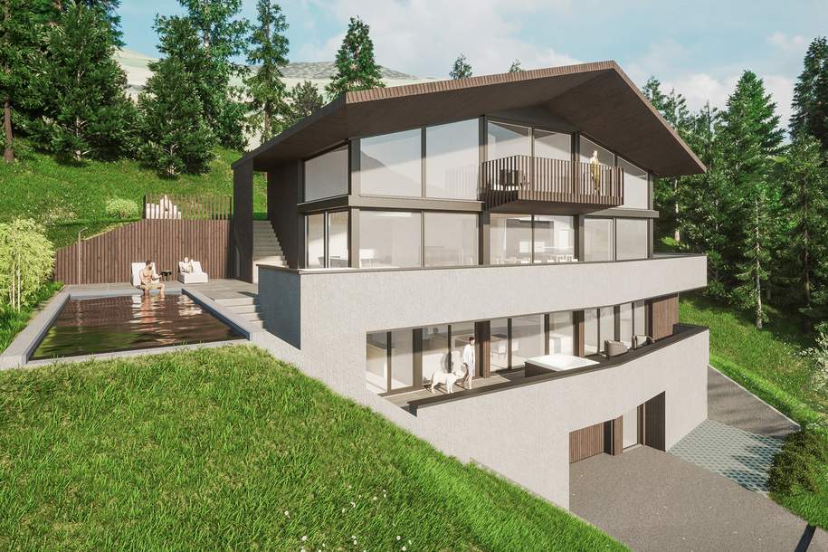 Grundstück mit Baugenehmigung für eine Freizeitwohnsitz-Luxusvilla, Haus-kauf, 1.290.000,€, 6364 Kitzbühel