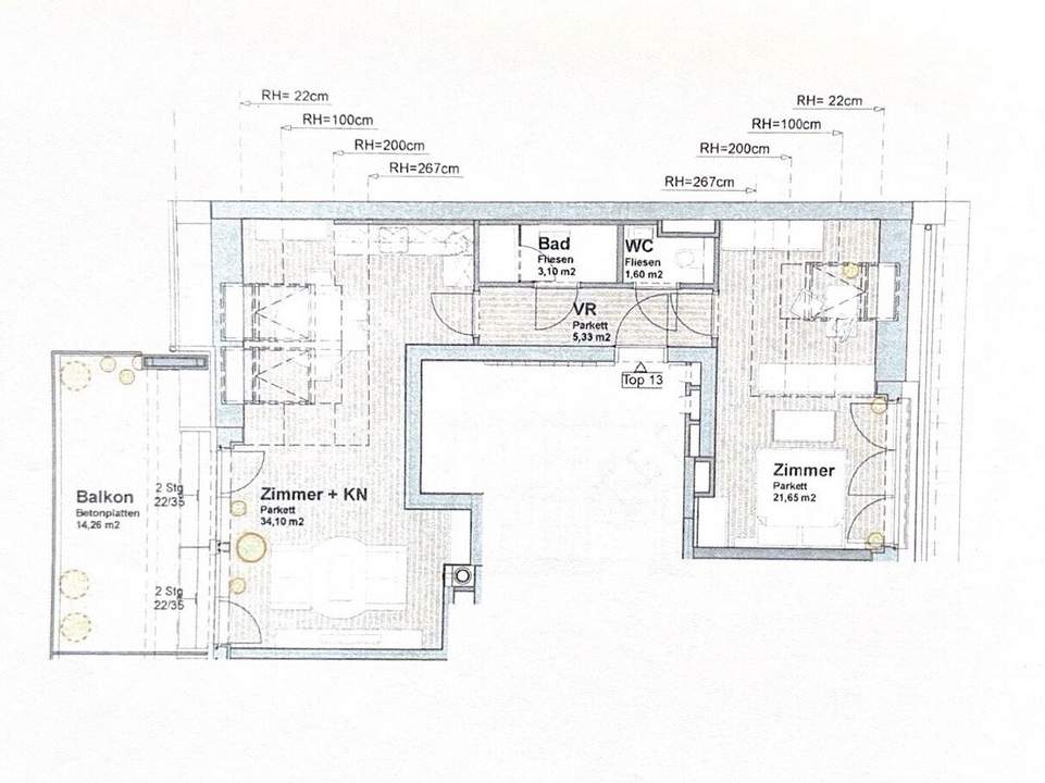 2-Zimmer-Dachgeschosswohnung im Nußdorf zu vermieten!