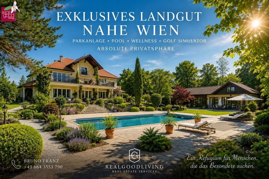 Exklusives Landgut mit Parkanlage, Wellness & Freizeitresidenz nahe Wien, Haus-kauf, 1.990.000,€, 2123 Mistelbach
