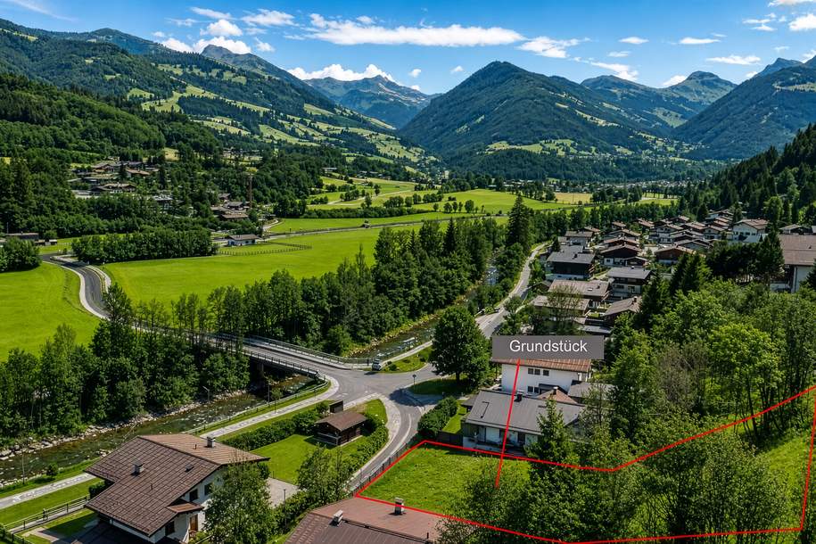 Grundstück mit Baugenehmigung für 3-Luxuswohnungen, Grund und Boden-kauf, 1.950.000,€, 6370 Kitzbühel