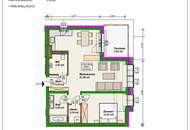 Blumengasse - 2 Zimmer Wohnung mit Terrasse | 2.OG = DG | Neubau - Erstbezug | Klimaanlage | Einbauküche | zzgl. Tiefgaragenstellplatz | Top C13