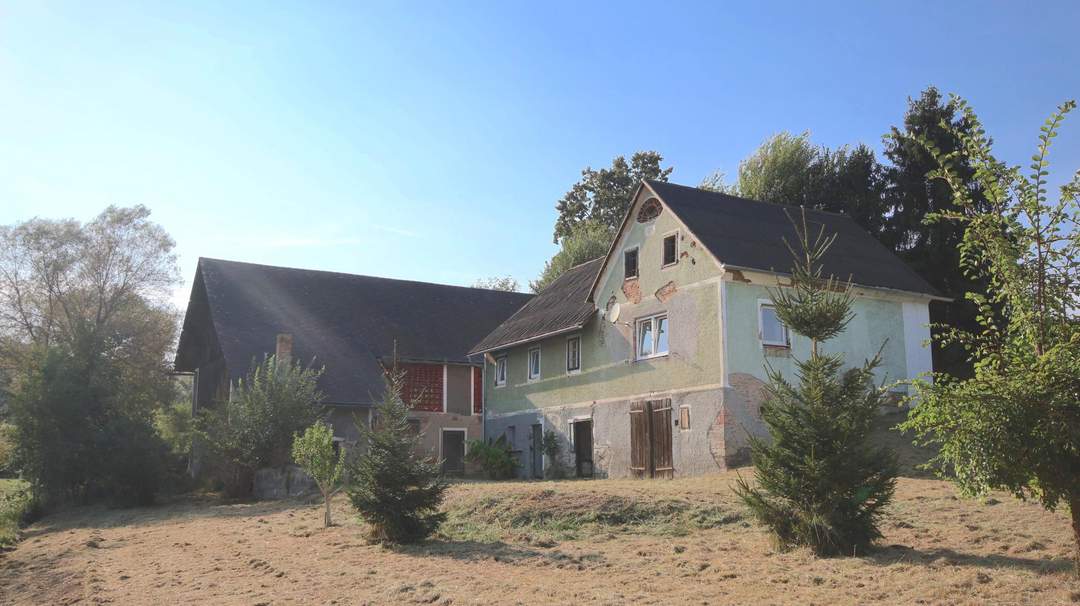 Grundstück mit altem stark sanierungsbedürftigem Bauernhaus und Stall