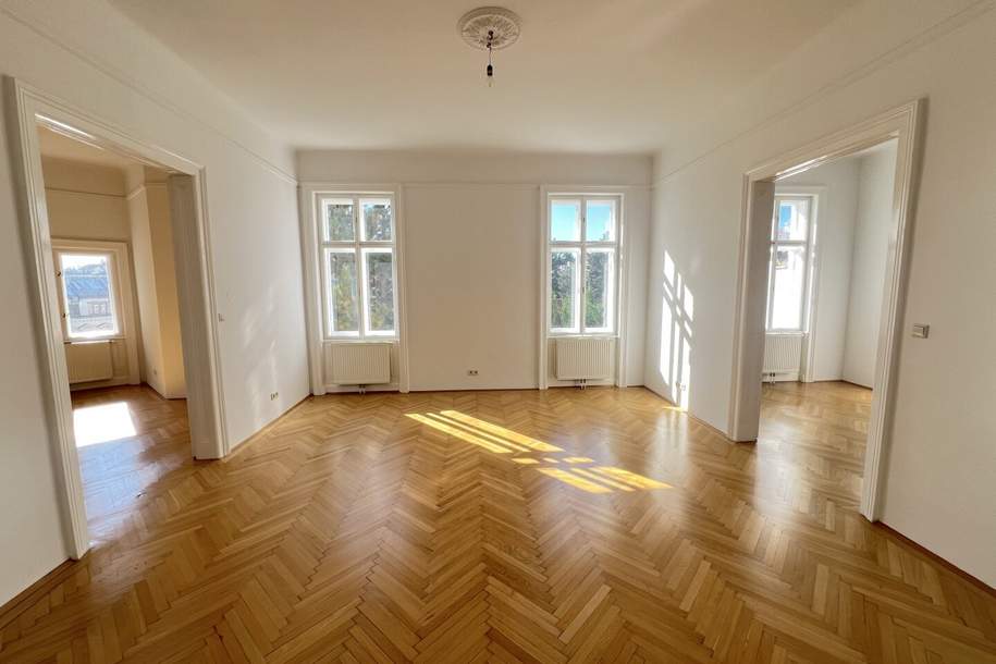 Schöne 4,5 Zimmer Altbau-Villenetage mit Wintergarten, Gartennutzung und kleinem KFZ-Stellplatz, Wohnung-miete, 3.169,70,€, 1180 Wien 18., Währing