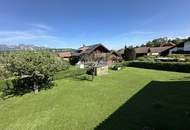 Baugrundstück, völlige Ruhelage, mitten im Grünen, Berg- u. Panorama-Blick, Feldkirch-Tisis, direkt ans Naherholungsgebiet grenzend, gigantische Sonnenuntergangs-Stimmung, in 6 Minuten per PKW ins Stadtzentrum Feldkirch, Bus-Station in 50 m.