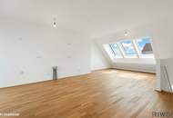 ERSTBEZUG mit DACHTERRASSE | Traumhafter Fernblick | DG-Maisonette Nähe Alte Donau | Teils hofseitig | Fernwärme | TG-Stellplatz optional | Ideal für Anleger oder Eigennutzer | Nachhaltiges Projekt