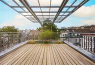 Luftiges Familien-Penthouse mit Ateliercharakter, großen Terrassen und Grünblick