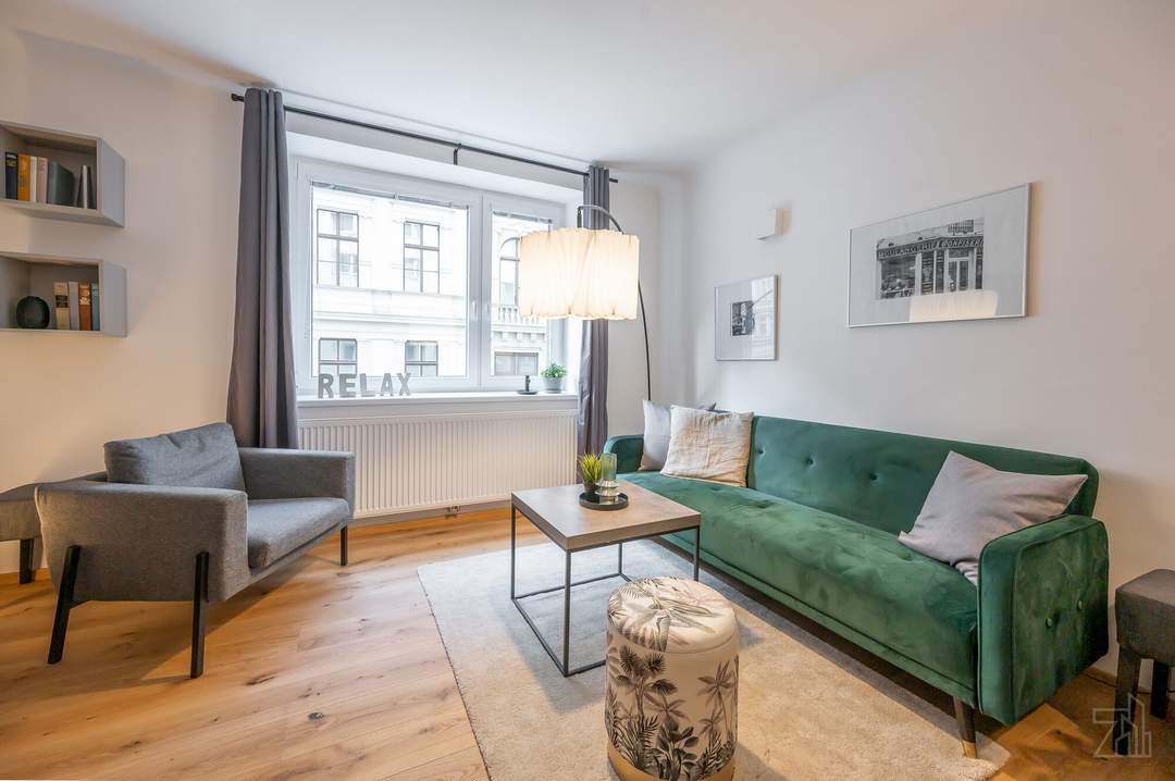 Elegantes Cityrefugium nahe Rudolfsplatz – komplett saniert &amp; stilvoll möbliert