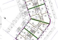 Bewilligtes Bauprojekt mit 4 Häusern