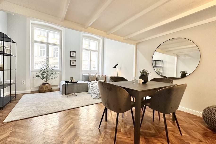 IDEALE KLEINWOHNUNG IN SCHÖNEM ALTBAU - 1,5 ZIMMER-WOHNUNG MIT EXTRA BETT-EBENE UND EINBAUKÜCHE, Wohnung-kauf, 225.000,€, 1050 Wien 5., Margareten