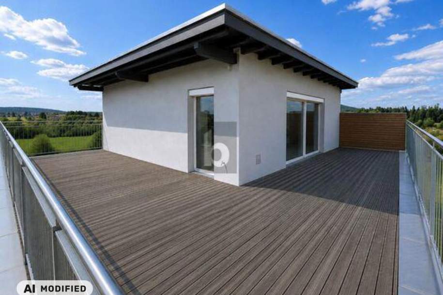 AUSSERGEWÖHNLICH GROSSE DACHTERRASSE ÜBER DREI SEITEN MIT TRAUMHAFTEM WEITBLICK, Wohnung-miete, 5141 Braunau am Inn