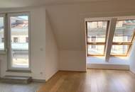 Sonnige 3-Zimmer DG-Wohnung mit Terrasse und inkl. Tiefgaragenstellplatz nahe U6/Burggasse!