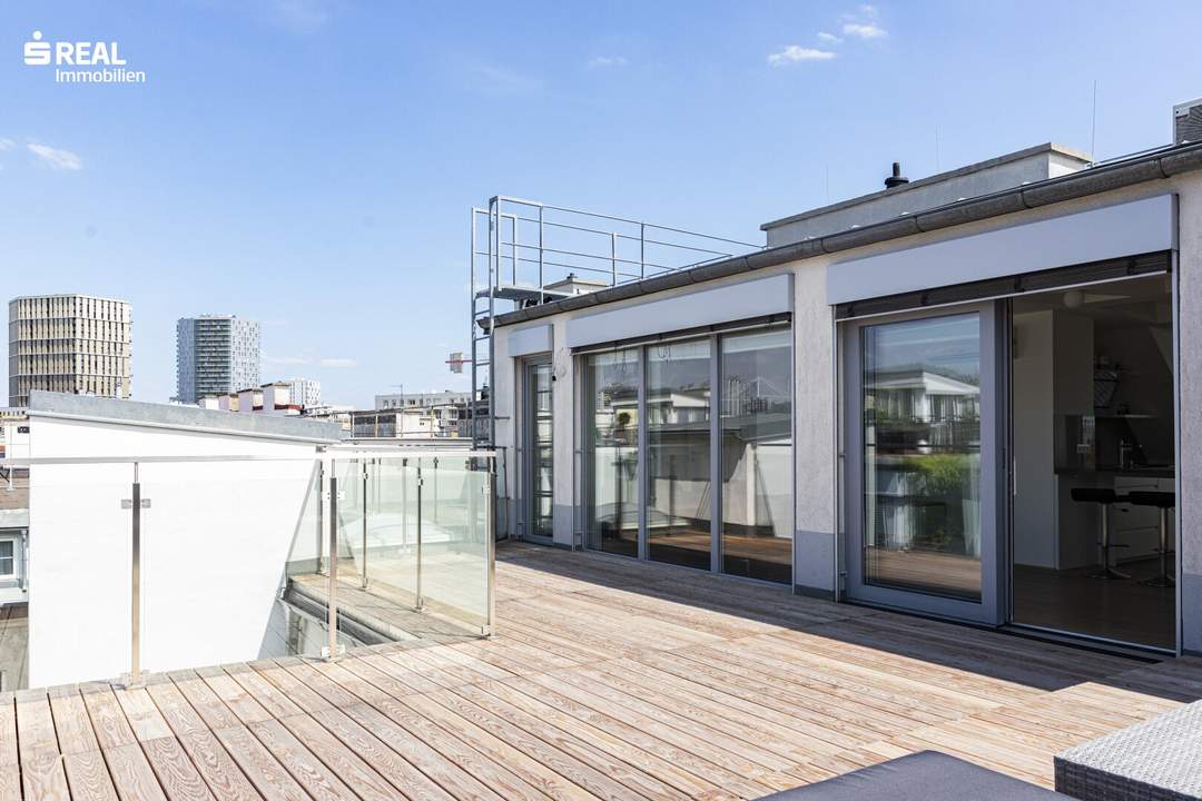 NEUER PREIS -Stadtwohnung mit Wow-Effekt: Maisonette mit 53m2 Terrasse