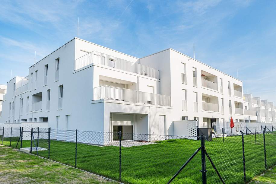 2-Zimmer-Neubauwohnung mit Küche, 68m² Garten, Terrasse und Loggia Außenfläche und Kellerabteil / MAX4 Top 1-03, Wohnung-miete, 869,00,€, 1210 Wien 21., Floridsdorf