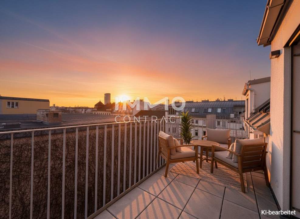 BEIM DONAUUFER: Sonnige 3-Zimmer-Dachgeschosswohnung – Erstbezug