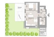 ++NEU++ Premium 2-Zimmer Neubauwohnung mit Terrasse u. Garten (ca. 100m²)! ERSTBEZUG!