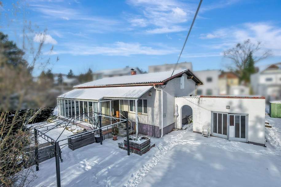 "Ankommen am Promenadenweg: Bungalow im Grünen – nahe Wien mit Potential", Haus-kauf, 399.000,€, 2384 Mödling