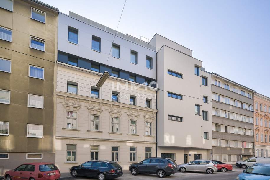 Kleine 2-Zimmer-Balkon-Wohnung. Miete ohne Garage 821 p.m. Schenkendorfgasse78 w7, Wohnung-miete, 821,57,€, 1210 Wien 22., Donaustadt