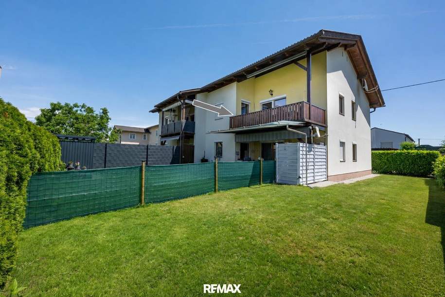 Helle 3-Zimmer-Wohnung mit Balkon &amp; Gartenanteil in ruhiger Lage nahe Klagenfurt am Wörthersee, Wohnung-kauf, 265.000,€, 9065 Klagenfurt Land