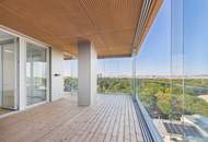 Wohnturm Grünblick: Eckwohnung mit verglastem Balkon auf der Südwestseite im 12. Stock