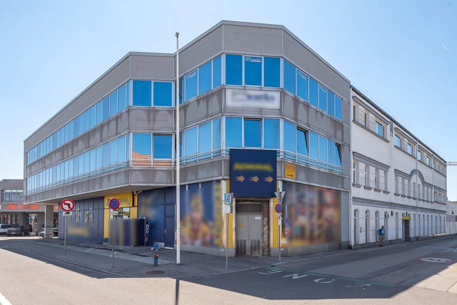 Grundstück mit vier Baukörpern - Büro-, Geschäfts- und Gewerbegebäude inkl. Parkplätzen in Vösendorf, Gewerbeobjekt-kauf, 6.440.000,€, 2331 Mödling