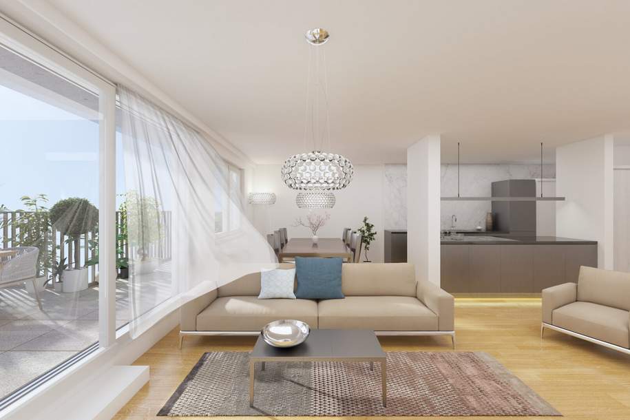 ++WEITBLICK++ Premium Penthouse mit 13m² Terrasse, alles auf einer EBENE! Lift in die Wohnung!, Wohnung-kauf, 871.000,€, 1140 Wien 14., Penzing