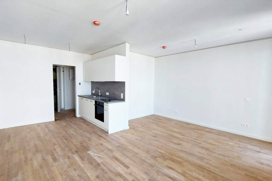 Wohnen mit Skyline-Flair – Rooftop Pool &amp; Fitness bei der U1, Wohnung-miete, 865,00,€, 1220 Wien 22., Donaustadt