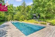 Zeitlose Eleganz im Wienerwald – Historische Villa mit Nebengebäuden auf Traumgrundstück mit Outdoorpool und Waldsauna