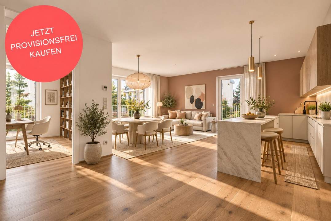 PROVISIONSFREI! Bezugsfertige 4-Zimmer-Traumwohnung mit Süd-West-Ausrichtung | 30 m² Wohnküche | 49 m² Privatterrasse | 2 Bäder