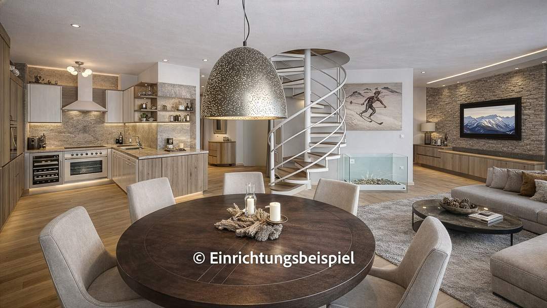 Dachgeschosswohnung mit Turmzimmer und Panorama-Ausblick