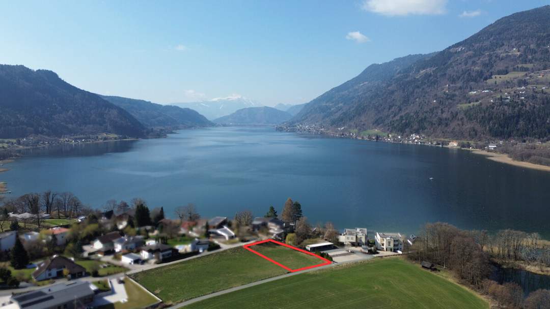 EXKLUSIVES BAUGRUNDSTÜCK MIT SEEBLICK AM OSSIACHER SEE – RUHELAGE IN OSTRIACH