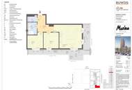 Top 358 -3 Zimmer ERSTBEZUG mit Freiflächen/CITY FERNBLICK - mit Fitness-Club im Haus!